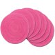 thumbnail image 3 of Set de 4 manteles individuales redondos de algodón trenzado de 38 cm, color rosa intenso, de la marca SHACOS, 3 of 6