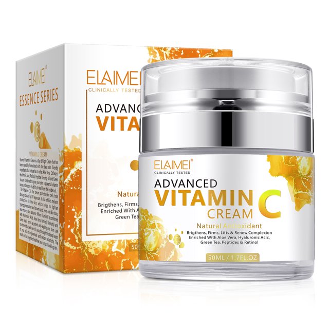 Elaimei Vitamin C Face Cream, Daily Anti Aging Moisturizer Cream for