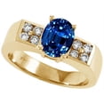 thumbnail image 2 of Tommaso Design� Oval 8x6mm Created Blue Sapphire Ring, 2 of 9