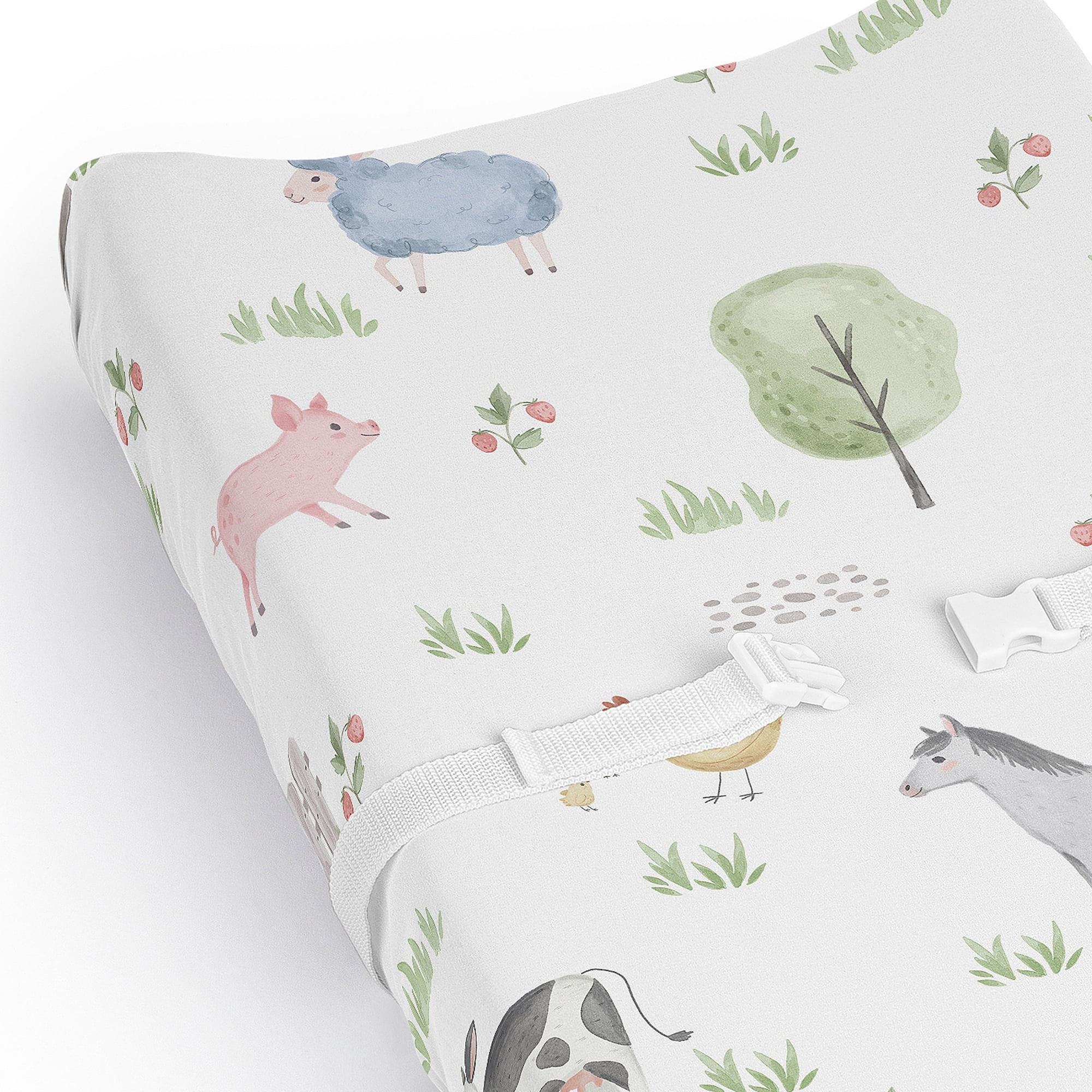 Sweet Jojo Designs Farm Animals Multicolor Changing Pad Cover Sheet