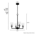 thumbnail image 6 of Hunter - Kerrison 4-light Natural Black Iron, Medium Size Chandelier, Dimmable, Candle Shaped, for Bedrooms, Dining, Living Rooms - 19536, 6 of 7
