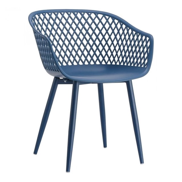 Moe's Home Collection Piazza Outdoor Chair Blue-Set Of Two