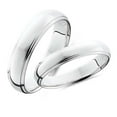 thumbnail image 3 of Pompeii3 Platinum Matching His Hers Polished Wedding Bands Set, 3 of 5
