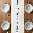 thumbnail image 4 of Table Runner 72 Inches Long for Kitchen Dining, Pig Sunflowers Dresser Scarf Farmhouse, Dining Table Decorations for Wedding/Parties, Yellow Floral Elegant Checkered Pastoral 18 x 72 In, 4 of 8