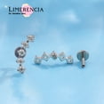 thumbnail image 7 of Limerencia 18g Titanium Internally Threaded Tragus Piercing Jewelry Flat Back Piercing Nose Studs Earring,  for Women or Men (Five Prong Cluster-Silver), 7 of 7