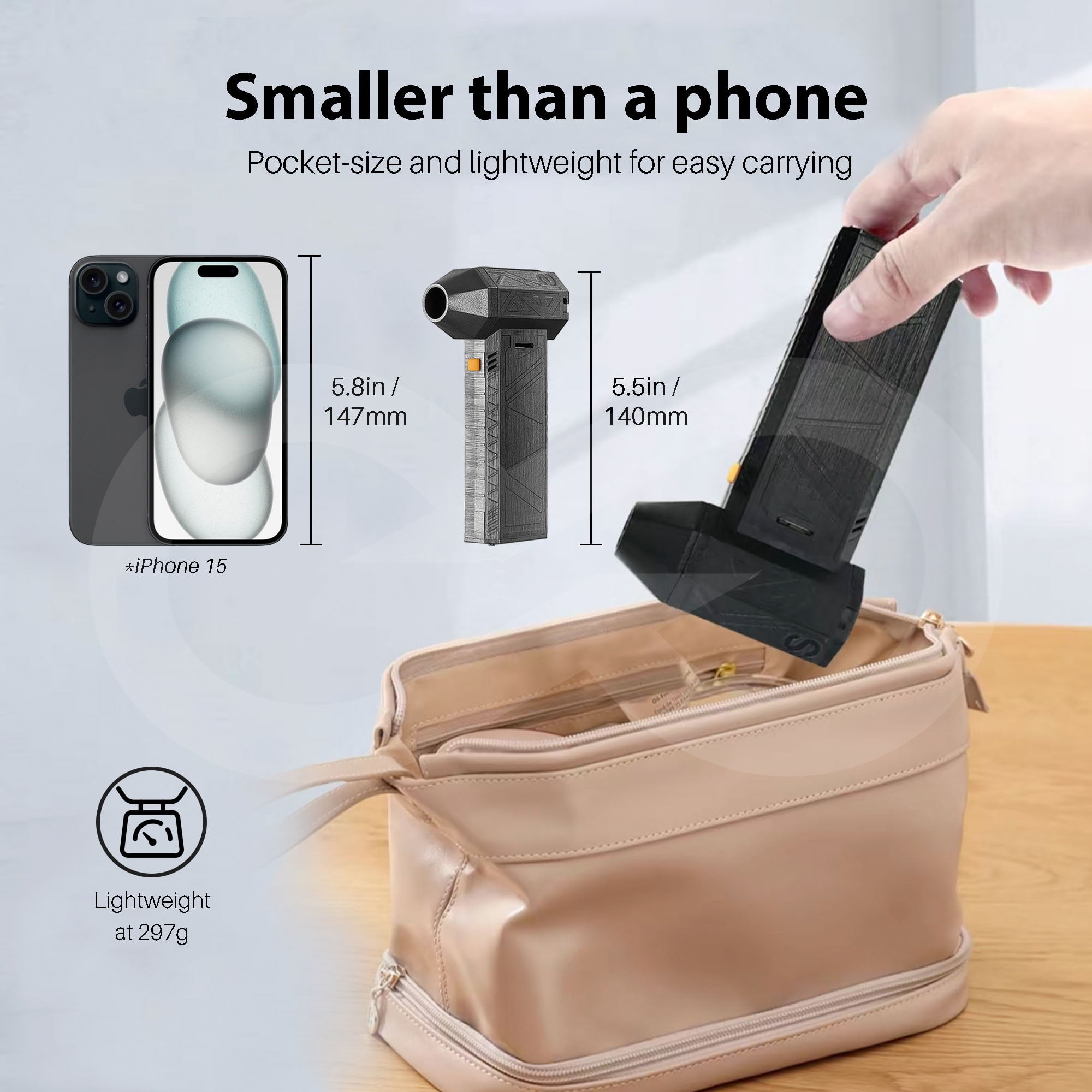 Portable 130000RPM High-speed Turbine Jet Fan Blower, Mini Handheld Powerful Rechargeable Cordless Duster, Winter Snow, Pet Hair Drying, Leaf Blower, Camping BBQ Fire, Photography Wind Effect
