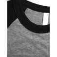 thumbnail image 4 of Hat and Beyond Mens Premium Baseball 3/4 Sleeve Raglan T-Shirt with Two Tone Contrast, 4 of 6