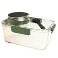thumbnail image 1 of Hearth & Gear Portable Container With Leakproof Dressing Compartment Convenient Food Storage For Fresh Mixed And Flour Containers Kitchen Pantry Plates with 3 Compartments Home Organization Must Haves, 1 of 7