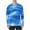 Light Blue, variant on Men Hawaiian Tshirt Long Sleeve Crewneck Tees Fashion Sea Wave Dye Printed Pullover Tops Casual Summer Vacation Holiday Clothes Big and Tall Multicolor XL