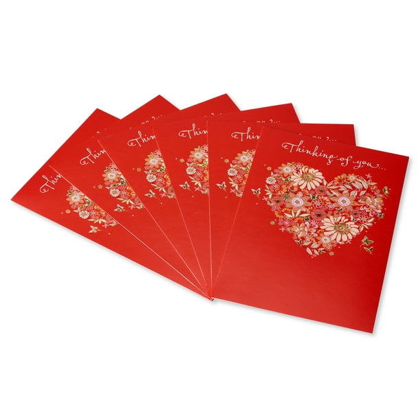 American Greetings 6 Count Thinking Of You Valentine s Day Cards With 