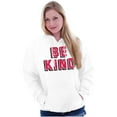 thumbnail image 4 of Be Kind Happy Peace Love Inspiring Hoodie Sweatshirt Women Men Brisco Brands X, 4 of 6