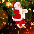thumbnail image 5 of Escalera eléctrica para escalar, muñeco de Papá Noel, juguetes musicales, adornos colgantes para árbol de Navidad, decoración navideña para el hogar, Año Nuevo, Navidad, 5 of 5