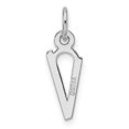 thumbnail image 6 of Auriga Fine Jewelry 14K White Gold Slanted Block Letter V Initial Charm for Women (L-19 mm, W-6 mm), 6 of 6