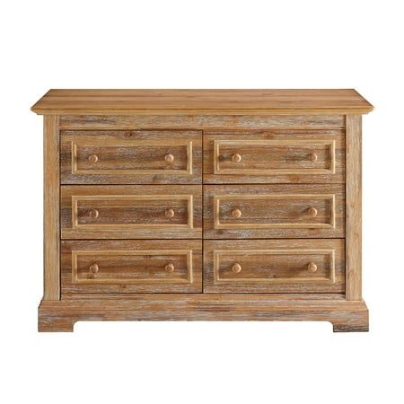 Baby Relax Macy 6 Drawer Dresser Natural Rustic Walmart Com