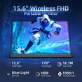thumbnail image 5 of 15.6-inch wireless portable monitor, 1080p Full HD gaming screen, 60Hz, suitable for laptops, with automatic rotating stand., 5 of 10