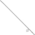 thumbnail image 2 of 14K White Gold Dangle Heart Bracelet (8.5 X 10.5) Made In Turkey sf1823-8.5, 2 of 5