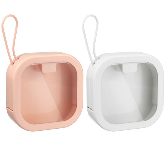 GAXIRE Set of 2 Desktop Hair Accessories Storage Boxes, Compact Organizer for Hair Clips, Bands, and Small Items