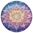 thumbnail image 3 of Kaleidoscope Mandala Colorful Floral Boho Round Small Area Rug, Print Non Slip Washable Floor Mat, Soft Throw Rug for Living Room, Powder Room Entryway, Bathroom, Bedside, 3 of 6
