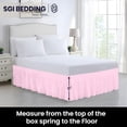 thumbnail image 3 of SGI bedding 9 inch Drop Wraparound Bed Skirt Queen Size - No Lifting Required, Adjustable Easy Fit Elastic Strap, Classic Gathered Styling Dust Ruffle, Fade Resistant -Pink, 3 of 7
