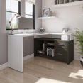 thumbnail image 3 of Bestar Equinox 56W L-Shaped Desk in white & deep grey, 3 of 7