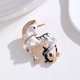 thumbnail image 3 of Broche de unicornio blanco esmaltado de aleación con forma de animal, broche de unicornio con diamantes de imitación para abrigos, sombreros, bufandas y bolsos., 3 of 7