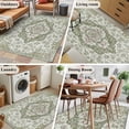 thumbnail image 5 of Area Rug for Living Room, Sage Green Boho Non-Slip Indoor Large Carpet for Bedroom/Dining Room, Vintage Abstract Art Ethnic Tribe Washable Low-Profile Rectangle Floor Mat Runner Rugs - 3 x 5 Ft, 5 of 8