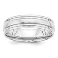 thumbnail image 3 of 14K White Gold Standard Comfort Fit Fancy Band Ring Size 9, 3 of 5