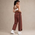 thumbnail image 5 of Carlikeit Women's Wide Leg Track Pants 2026 Lightweight Baggy Y2K Pants with Contrast Stripes Drawstring Elastic Waist Casual Parachute Trousers, 5 of 7