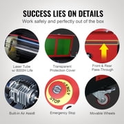 KFFKFF 130W CO2 Laser Etcher, Dimensions 35 x 55 inches, Speed 19.7 IPS, Equipped with Dual Direction Air Support, Synchronizes with LightBurn, CorelDRAW, AutoCAD, Supports Windows, Mac OS, Linux