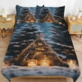 thumbnail image 6 of Christmas Trees, Snowmen Duvet Cover Set Pattern Soft Bedding Set Comforter Cover Set(1 Duvet Cover + 2 Pillowcases), 6 of 6