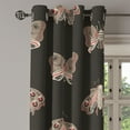 thumbnail image 3 of Ambesonne Grommet Curtain, , 50"x108", Cocoa Charcoal Grey and White, 3 of 5