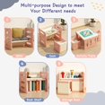 thumbnail image 3 of BanaSuper Toddler Table and Chair Set Plastic Activity Table for Toddlers -Pink, 3 of 7