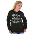 thumbnail image 3 of Morning Commute Outdoor Sports Unisex Plus Fleece Graphic Sweatshirt Brisco Brands 2X, 3 of 5