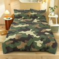 thumbnail image 2 of ZIATUBLES Camouflage Printed Full Size Duvet Cover Set, 3-Piece Soft Breathable Bed Linens with 1 Duvet Cover and 2 Pillowcases, Zipper Closure, Dorm Bedroom Bedding Decor, 2 of 8
