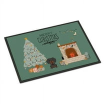 Carolines Treasures CK7695MAT 18 x 27 in. Black Tan Dachshund Christmas Everyone Indoor or Outdoor Mat