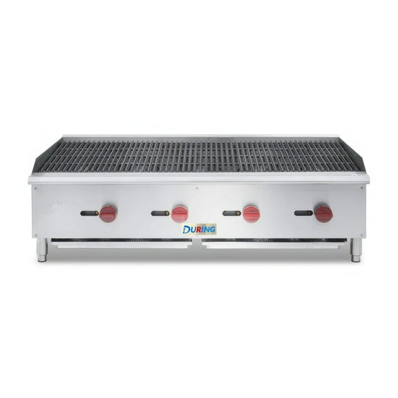 DURING D-CB-48S 48" Gas Countertop Radiant Charbroiler - 4 Burner, 120,000 BTU