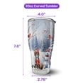 thumbnail image 5 of Hello Winter Devon Rex Football Snowman Welcome Snowy Morning 30oz Stainless Steel Tumbler Insulated Cup with Lid Cat Lover Kitten Owner Gifts - 01012, 5 of 5