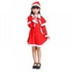 thumbnail image 3 of Disfraz navideño para niñas, traje de Papá Noel para niñas pequeñas, vestido para fiesta de cosplay de Navidad, vestido informal rojo de manga larga de 3 a 16 años, 3 of 5
