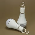 thumbnail image 4 of Labymos Pack of 2 Multifunctional Rechargeable 12W Emergency LED Light Bulbs 60W Equivalent 6000K Bright Outdoor Hanging Lamp Lights for Power Outage Camping Garden Parties--E26/E27, AC100~240V, 4 of 8