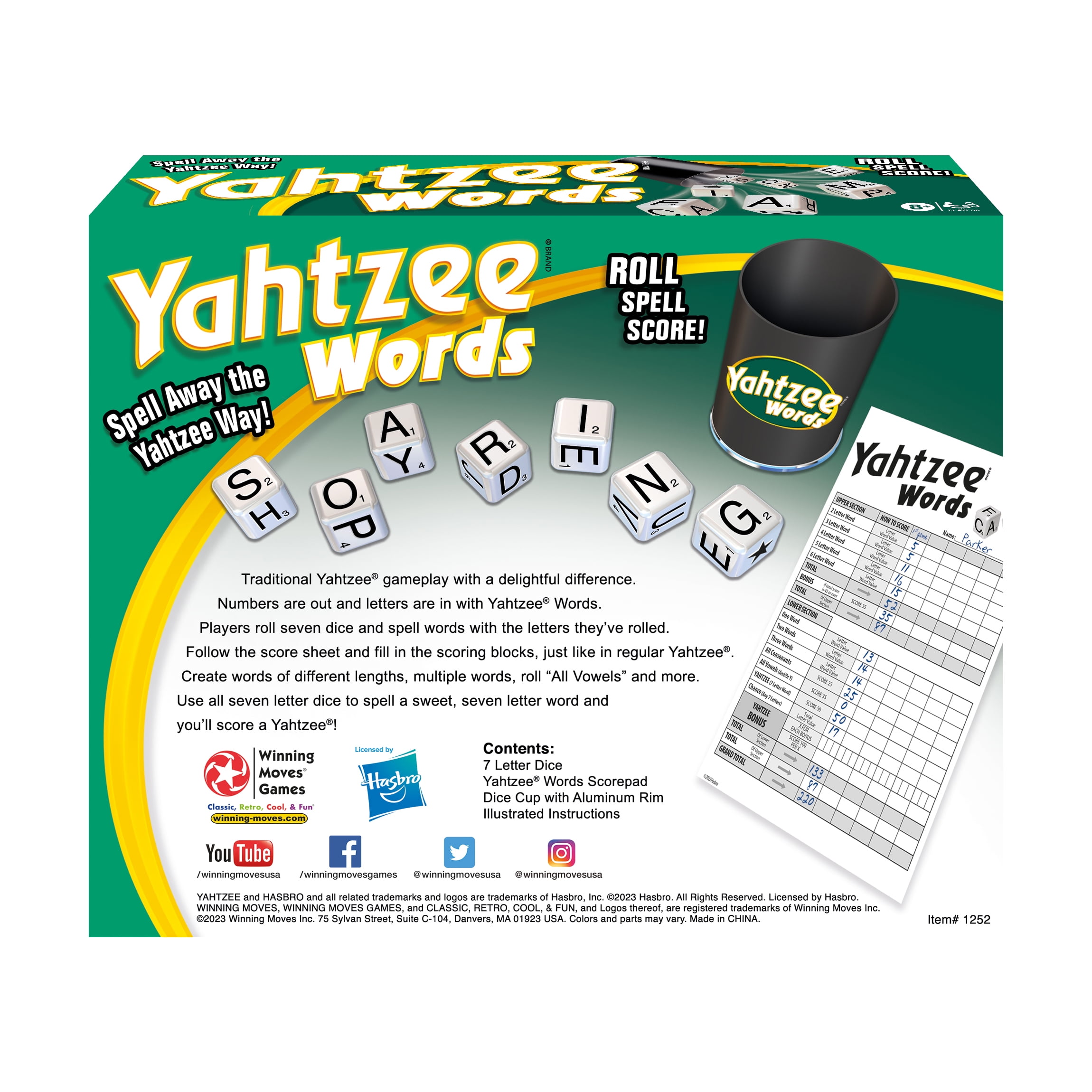Yahtzee Words Game