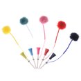 thumbnail image 5 of 5Pcs Golf Rubber Tees With 4cm Imitation Mink Fur Plush Balls&Handmade Rope Prevent loss Different Colors Golf Ball Holder 5Pcs, 5 of 5