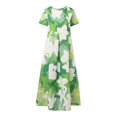 thumbnail image 3 of WILLBEST Robes du Dimanche pour Femmes Robes d'Été Boho pour Femmes avec Poches Robe Maxi en Lin Décontractée Grande Taille Robe Longue Fluide, 3 of 3
