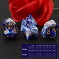 thumbnail image 2 of Qmay Dnd Dice Set - Dados poliédricos (mezcla azul y blanco) 7 piezas para mazmorras y dragones D&D Rpg Juegos de rol Dados con bolsa de dados, 2 of 5