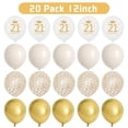 thumbnail image 5 of YANSION 21st Birthday Decorations Unisex, 21st Birthday Party Kit with Sand White Gold Happy 21st Birthday Banner, Beige White Gold Confetti Balloons Number 21 Balloon Triangle Flag Banner, 5 of 8