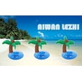 thumbnail image 3 of Paquete de 3 portavasos inflables con forma de árbol de coco, flotadores para bebidas, posavasos inflables para juguetes de niños y fiestas en la piscina, 3 of 8