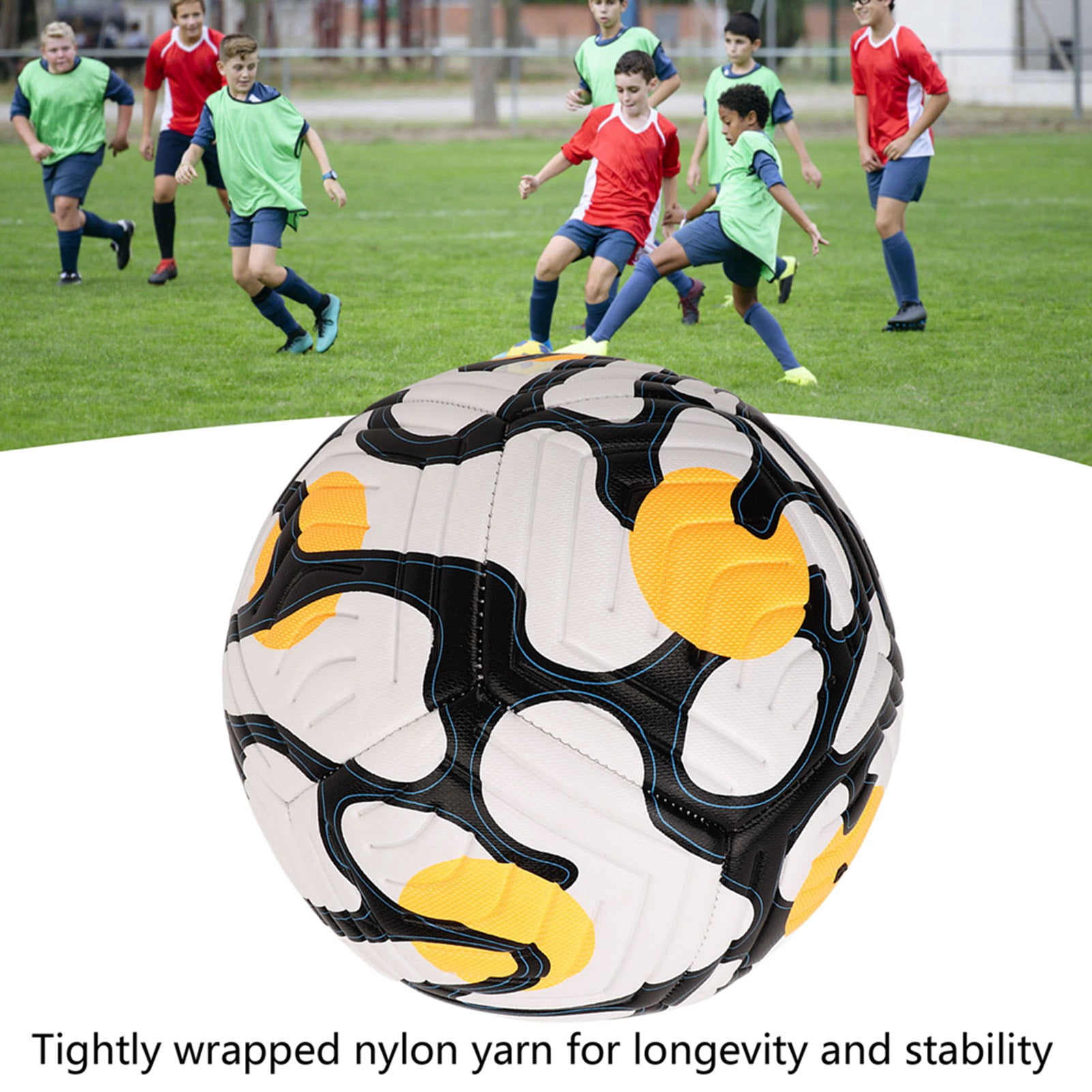 BIMZUC No. 5 Soccer Indentation Adult Training Soccer Standard English Football Size 5 (27 inches / 68.5 cm) Orange
