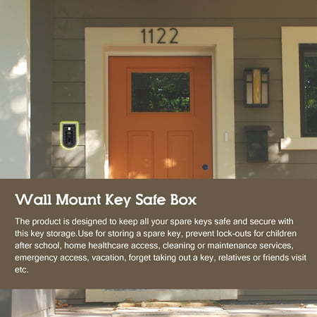 Key Safe Box Aluminium Alloy Wall Mounted Home Safety Password