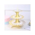 thumbnail image 4 of 1pc Paper Scallop Trim Gold Cake Stand, 4 of 4