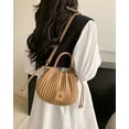 thumbnail image 4 of Kukuzhu Hobo Bag Small Purse Women Leather Shoulder Bag Pleat Fashion Cute Designer Handbag, 4 of 6