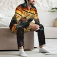 thumbnail image 7 of Naloa Underwater Treasure Chest Men’s Pajamas Set - Long Sleeve Button Down Sleep Shirt and Pajama Bottoms Sleepwear Set-XX-Large, 7 of 7